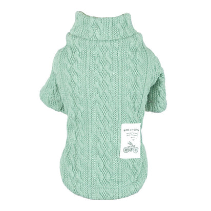 Acrylic High Elastic Pet Knitted Solid Color Sweater